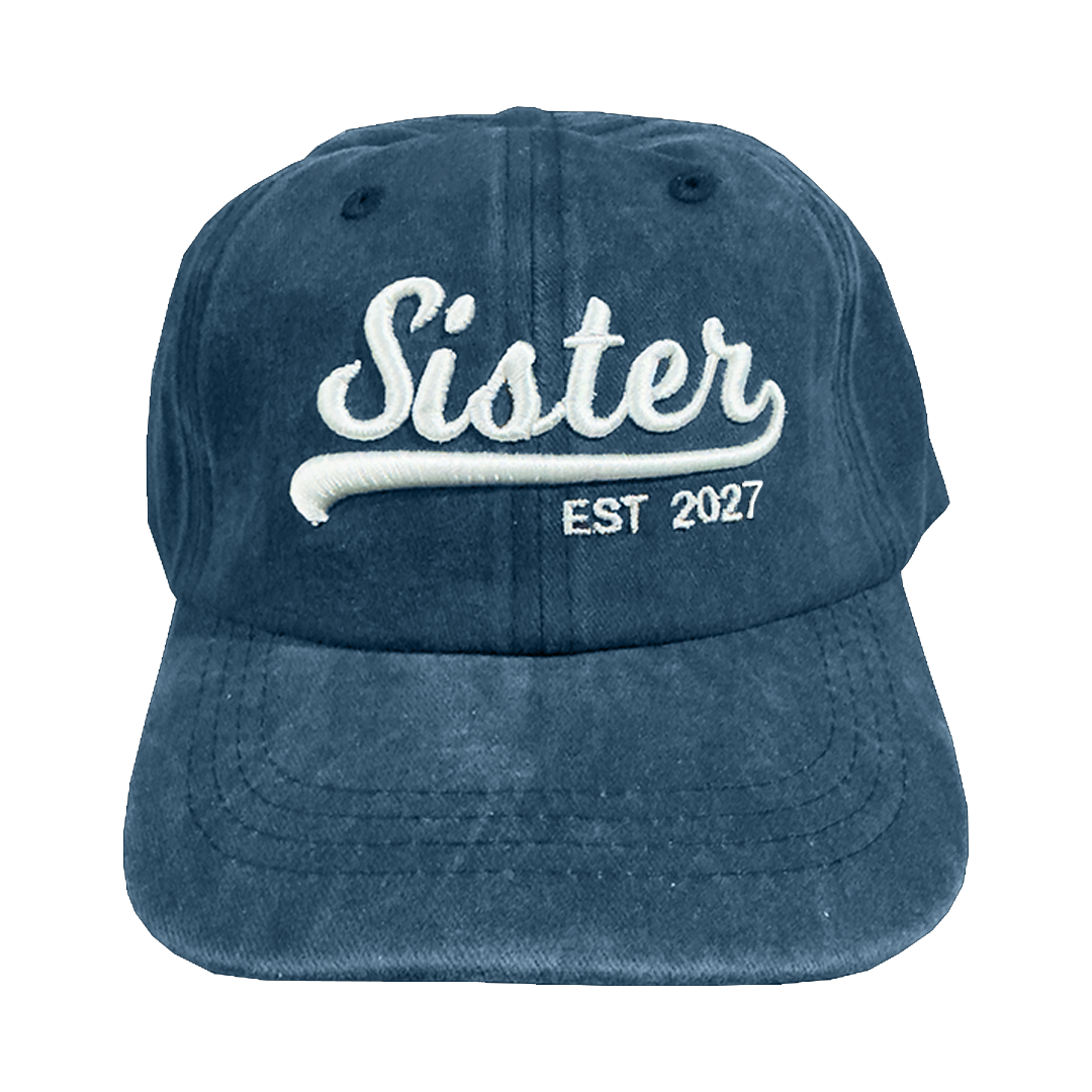 Kit 4 Gorras Dad, Mom, Brother, Sister 2027 Marino