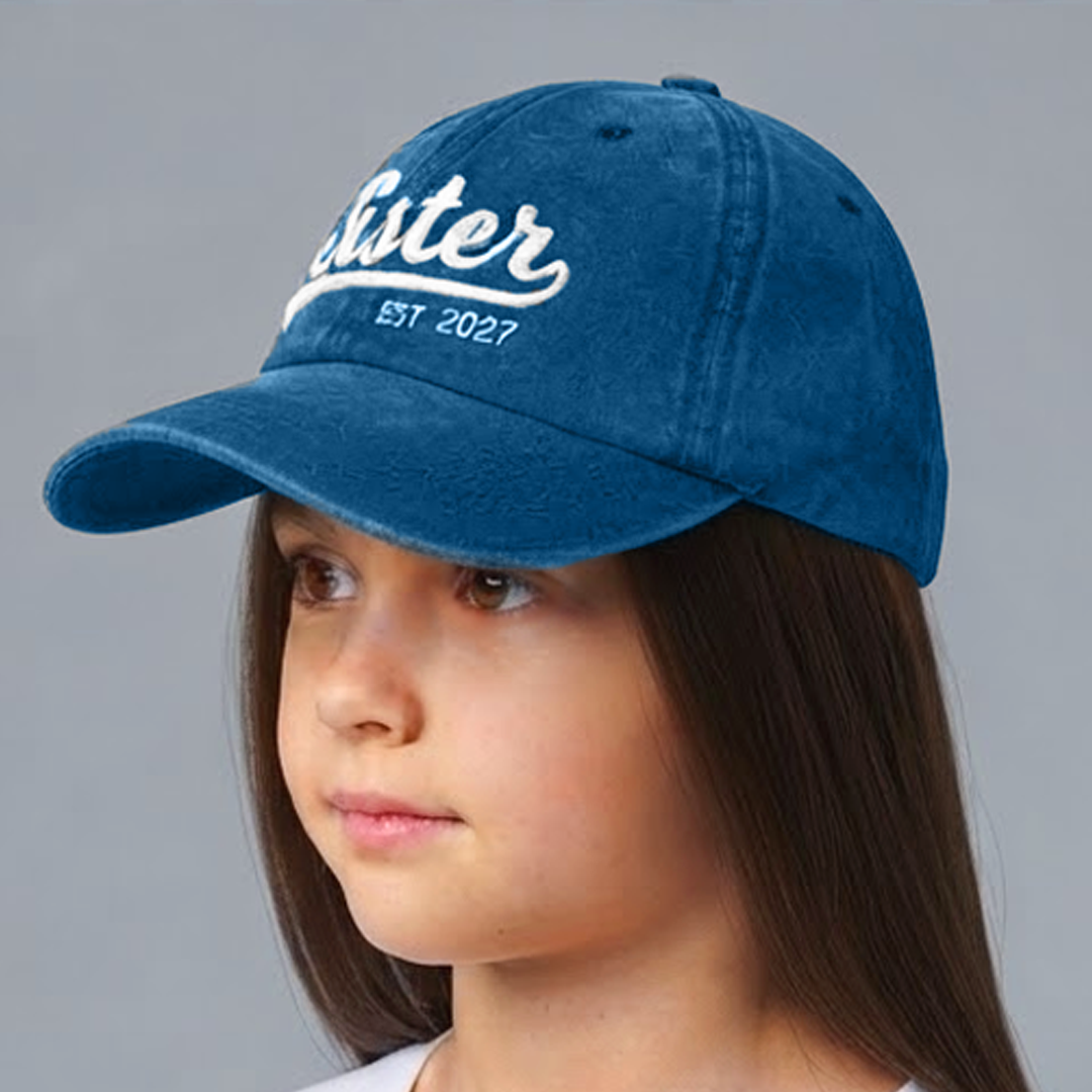 Kit 4 Gorras Dad, Mom, Brother, Sister 2027 Marino