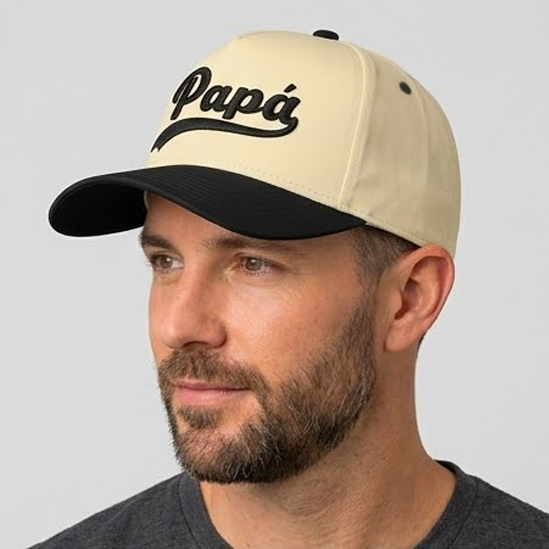 Gorra Mamá y Papá Negro Beige