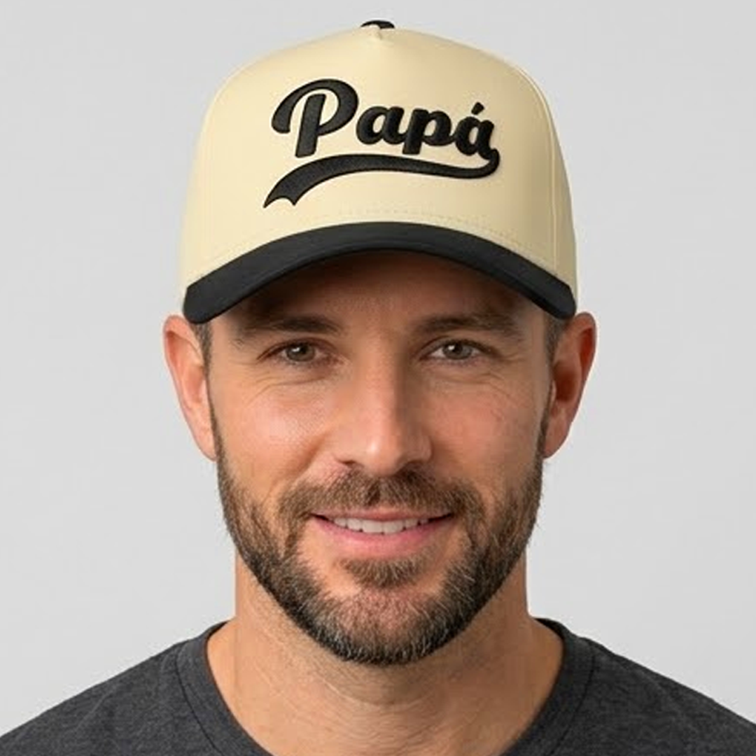 Gorra Mamá y Papá Negro Beige