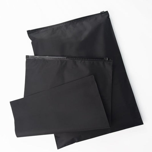 Pack de 50 Bolsa Zipper Negra Mate 35 cm x 45 cm
