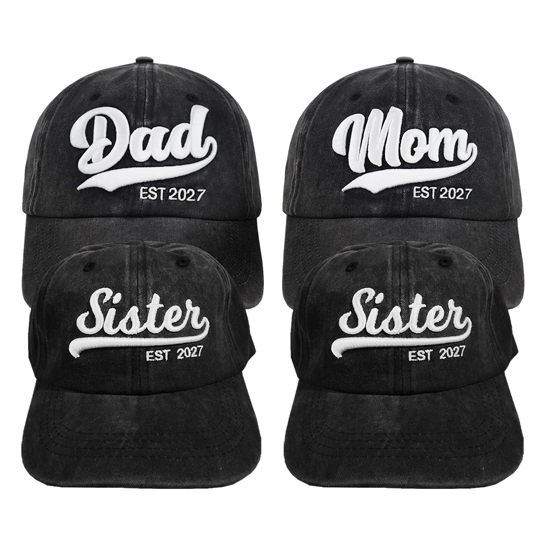 Kit 4 Gorras Dad, Mom, 2 Sisters 2027