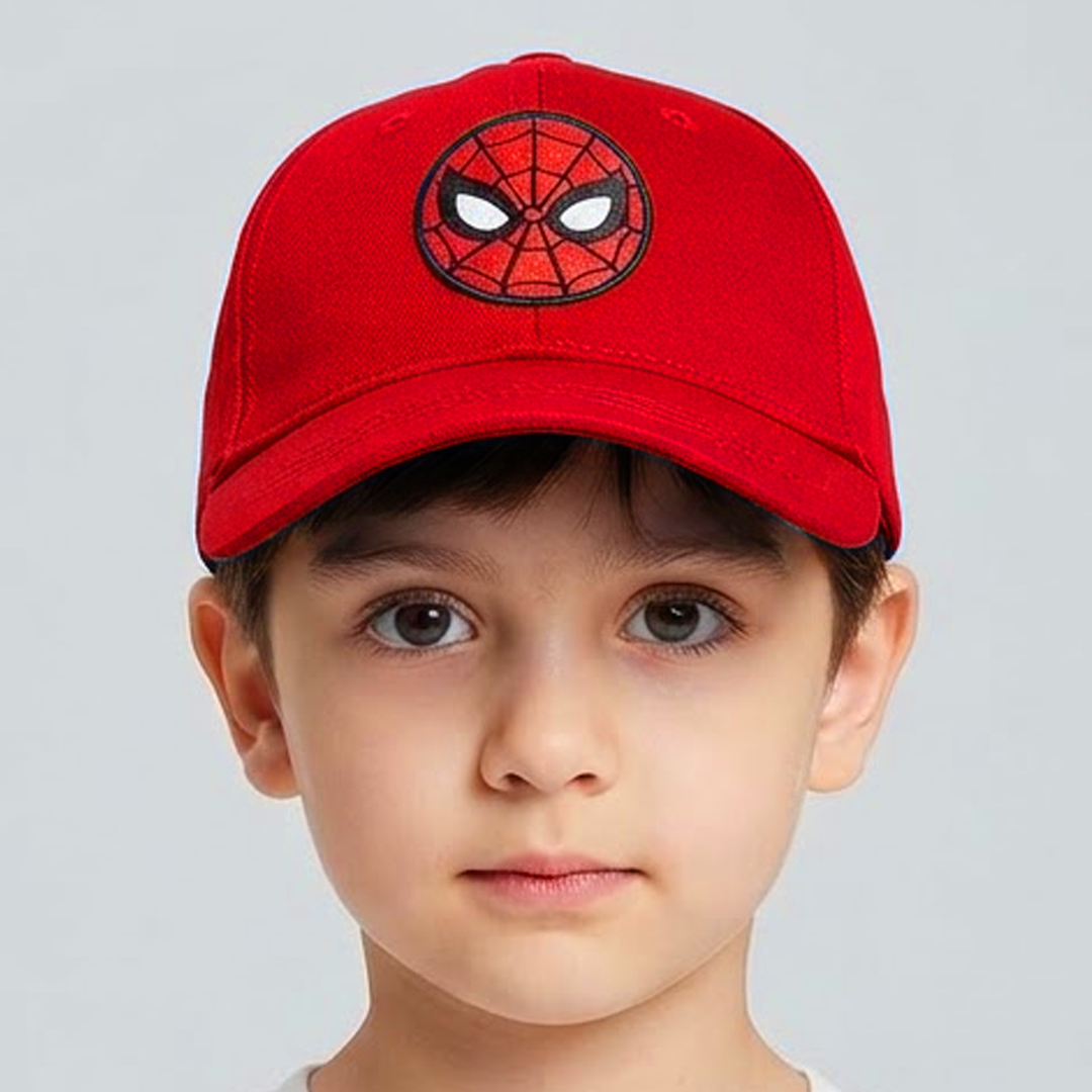 Gorra Infantil con Parche 3D Spider-Man Rojo