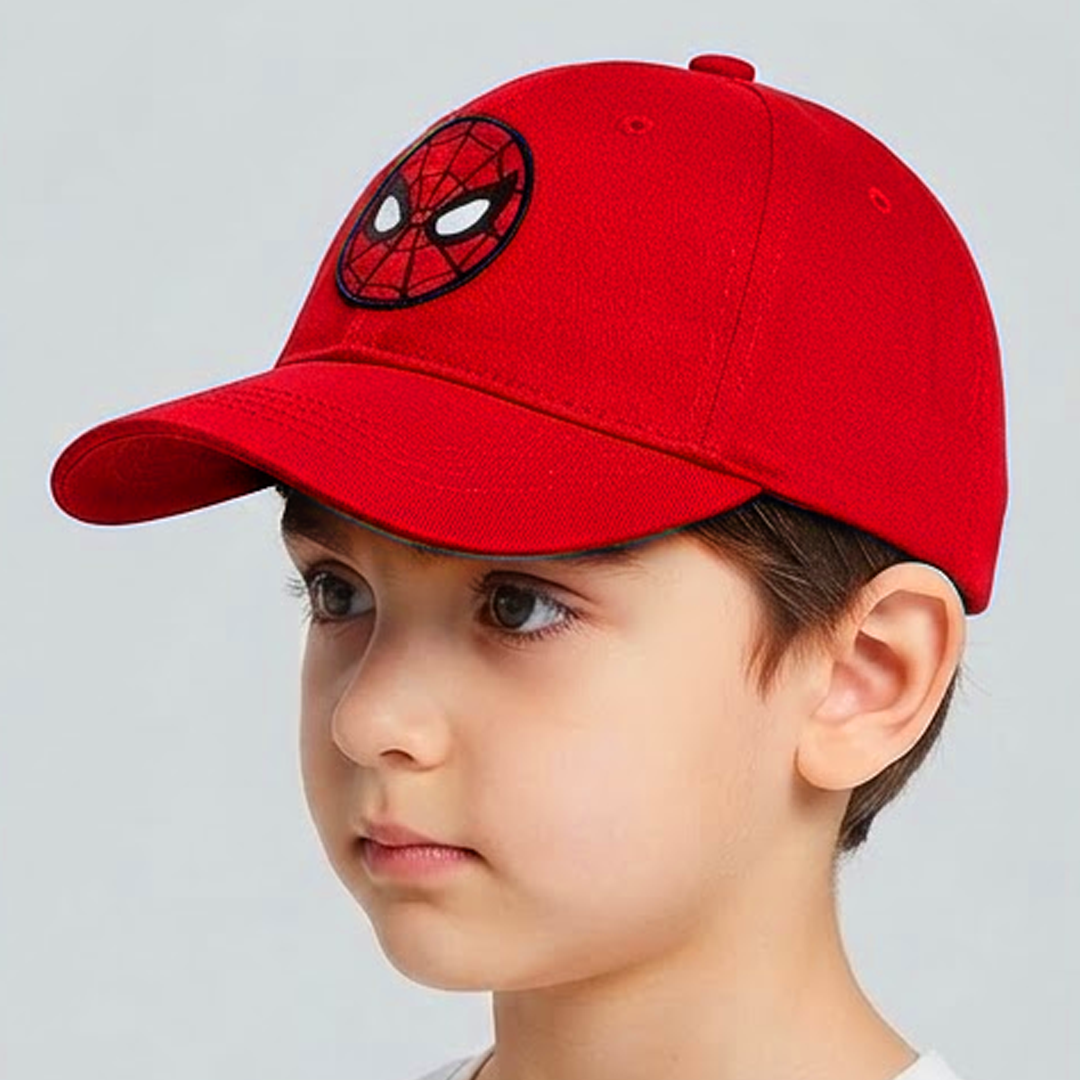 Gorra Infantil con Parche 3D Spider-Man Rojo