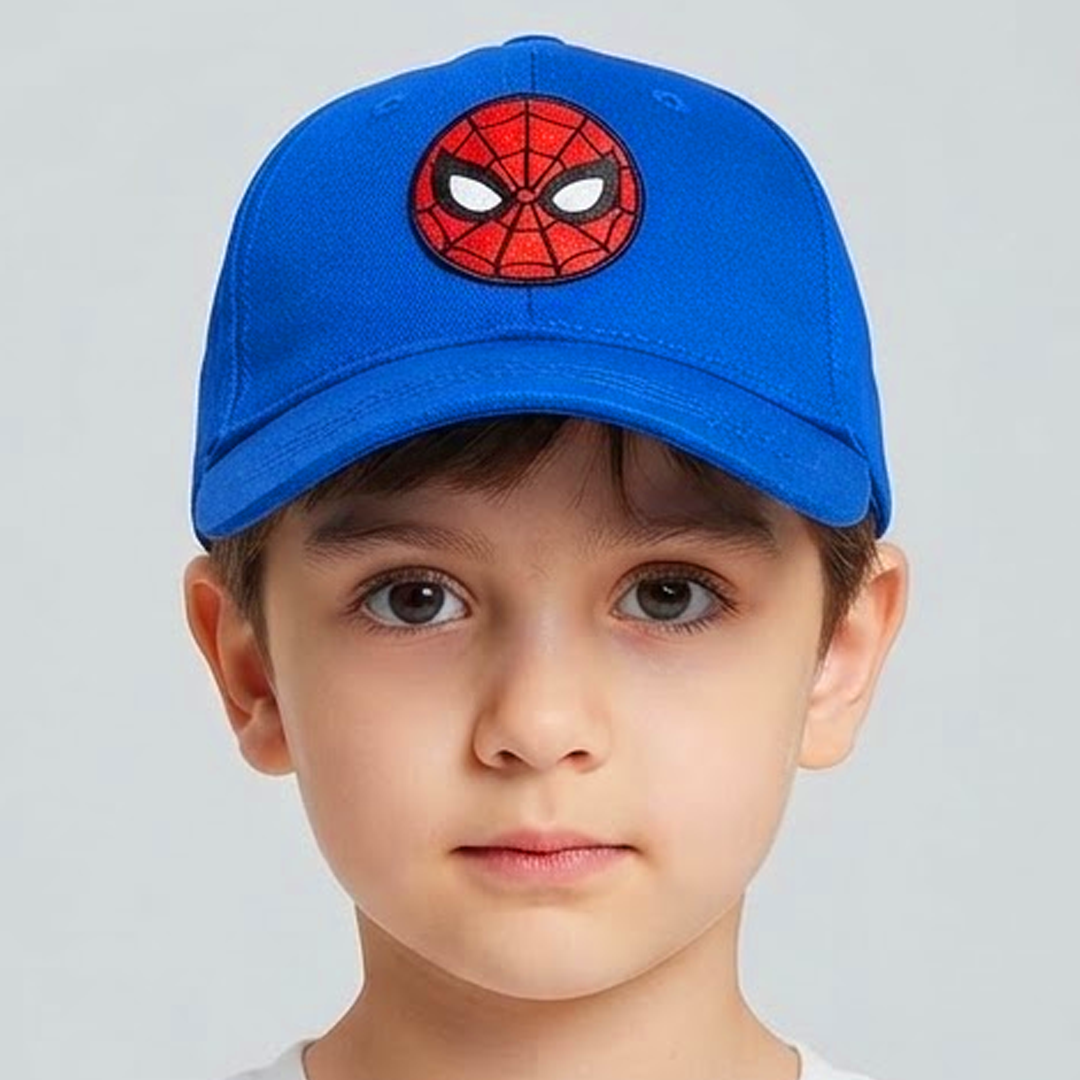 Gorra Infantil con Parche 3D Spider-Man Azul