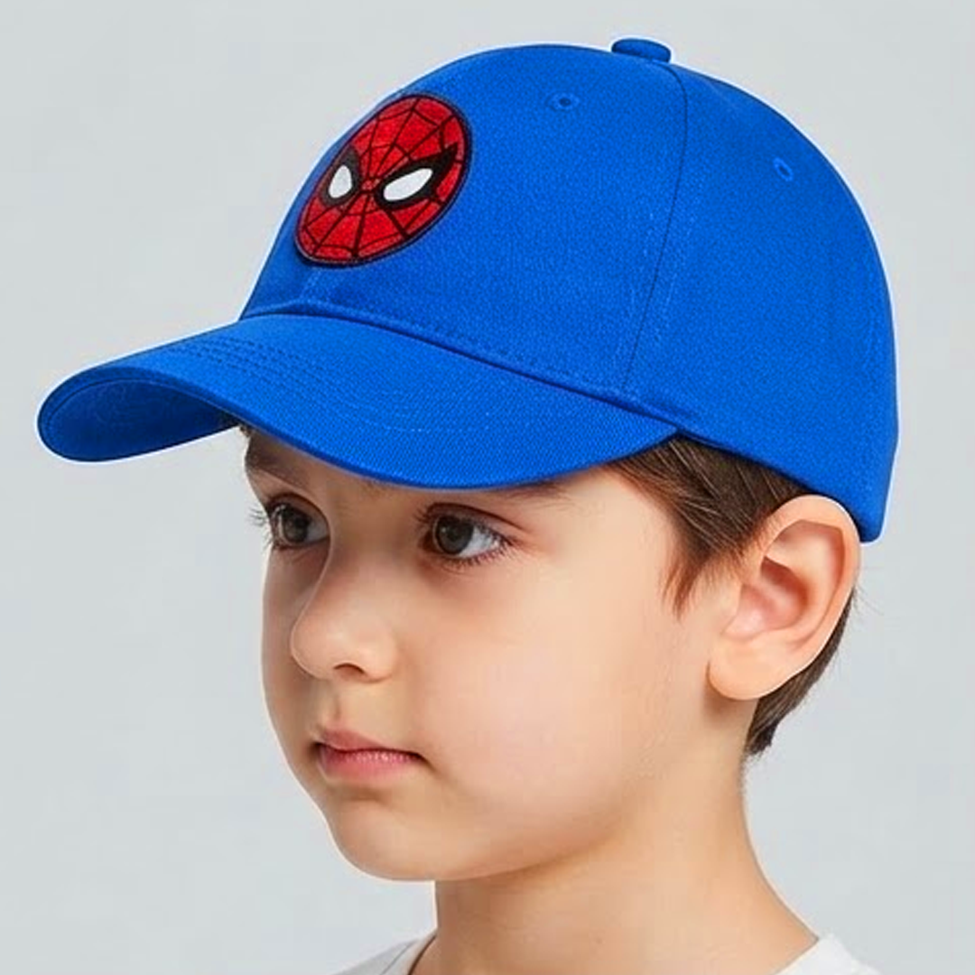 Gorra Infantil con Parche 3D Spider-Man Azul