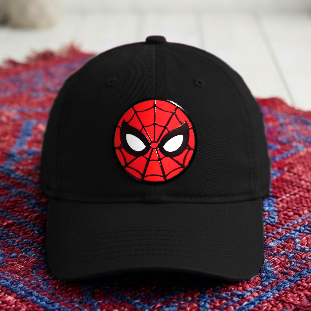Gorra Infantil con Parche 3D Spider-Man Negro