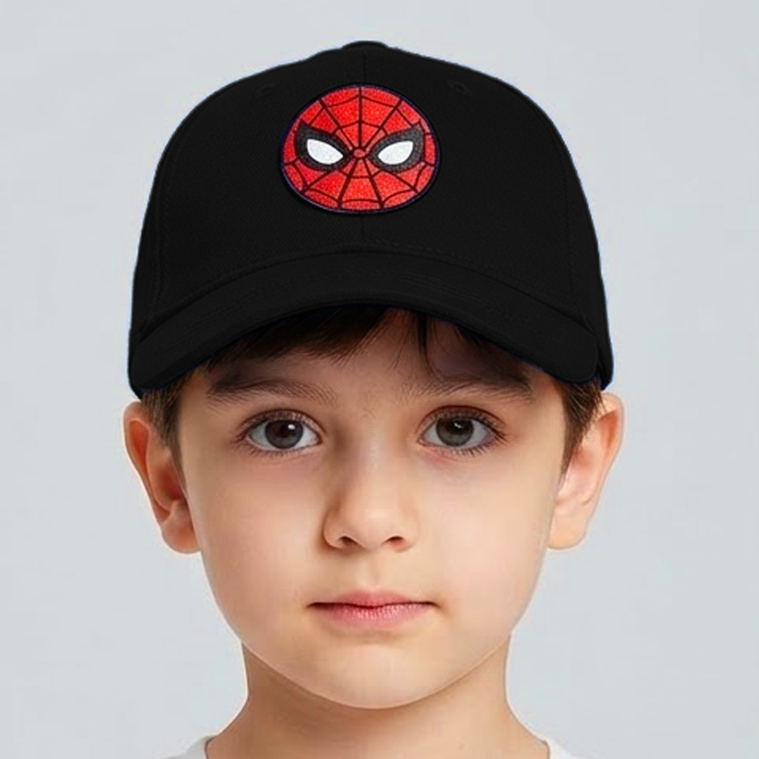 Gorra Infantil con Parche 3D Spider-Man Negro
