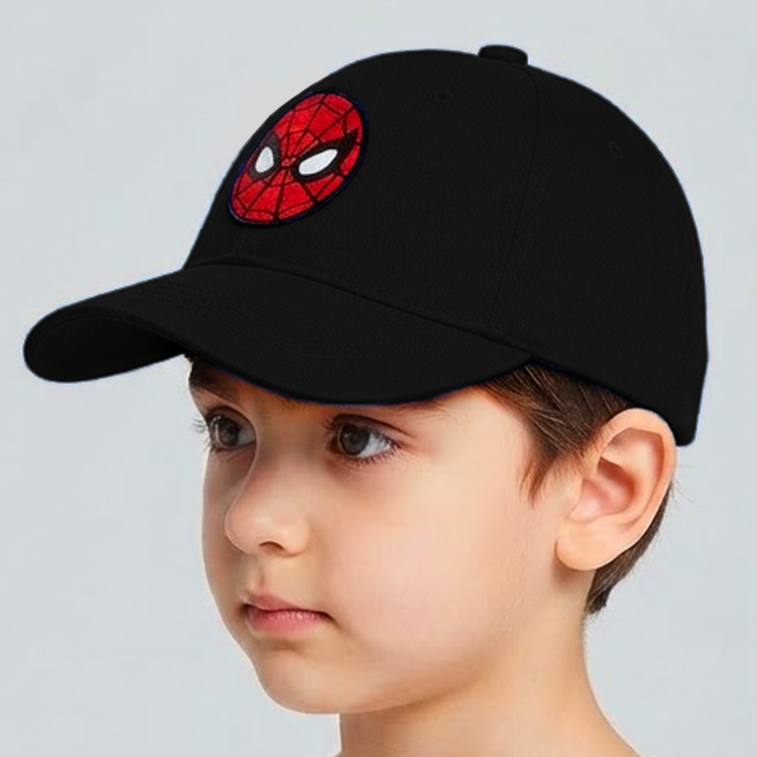 Gorra Infantil con Parche 3D Spider-Man Negro