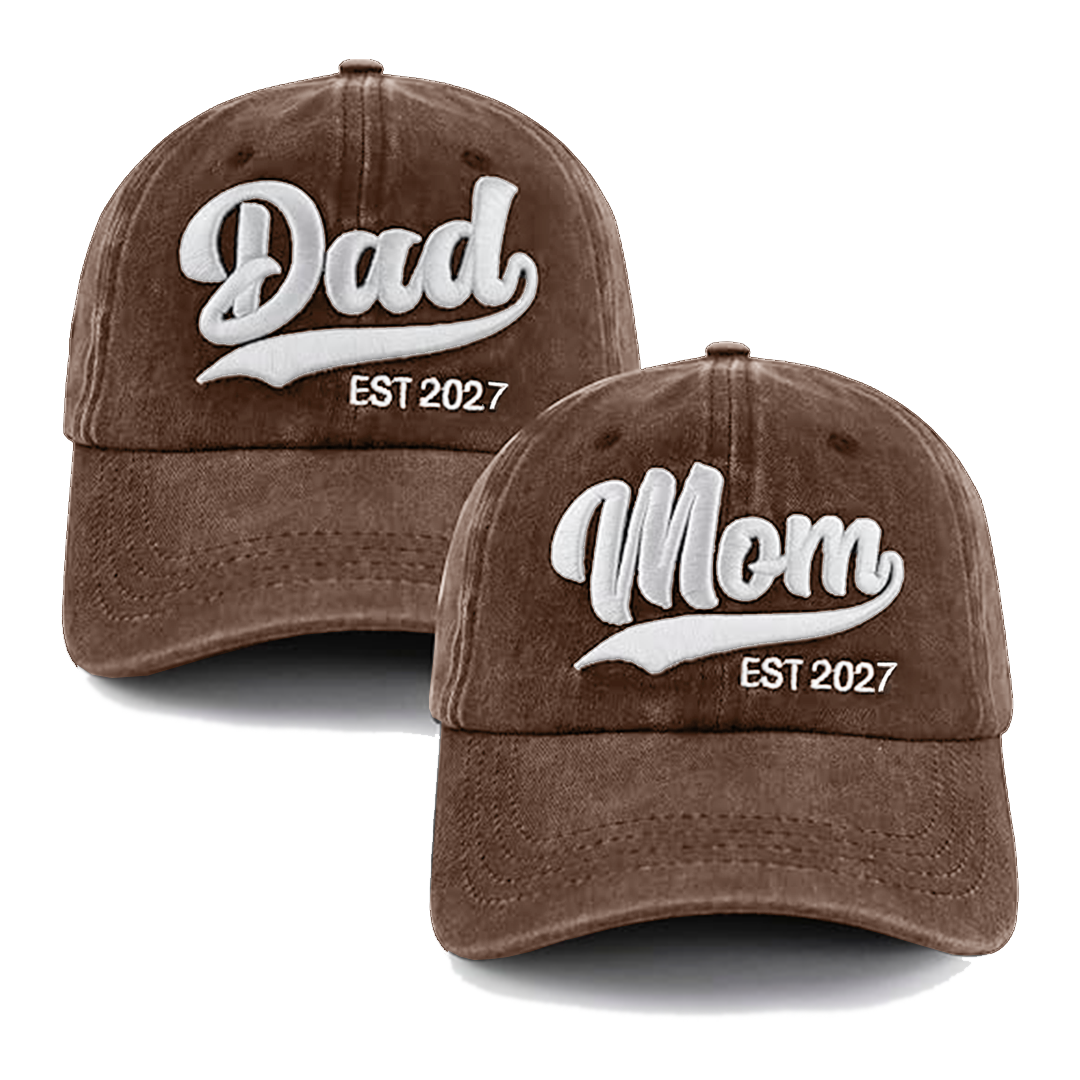 Gorras de Revelación Mom&Dad 2027 Marrón Deslavado