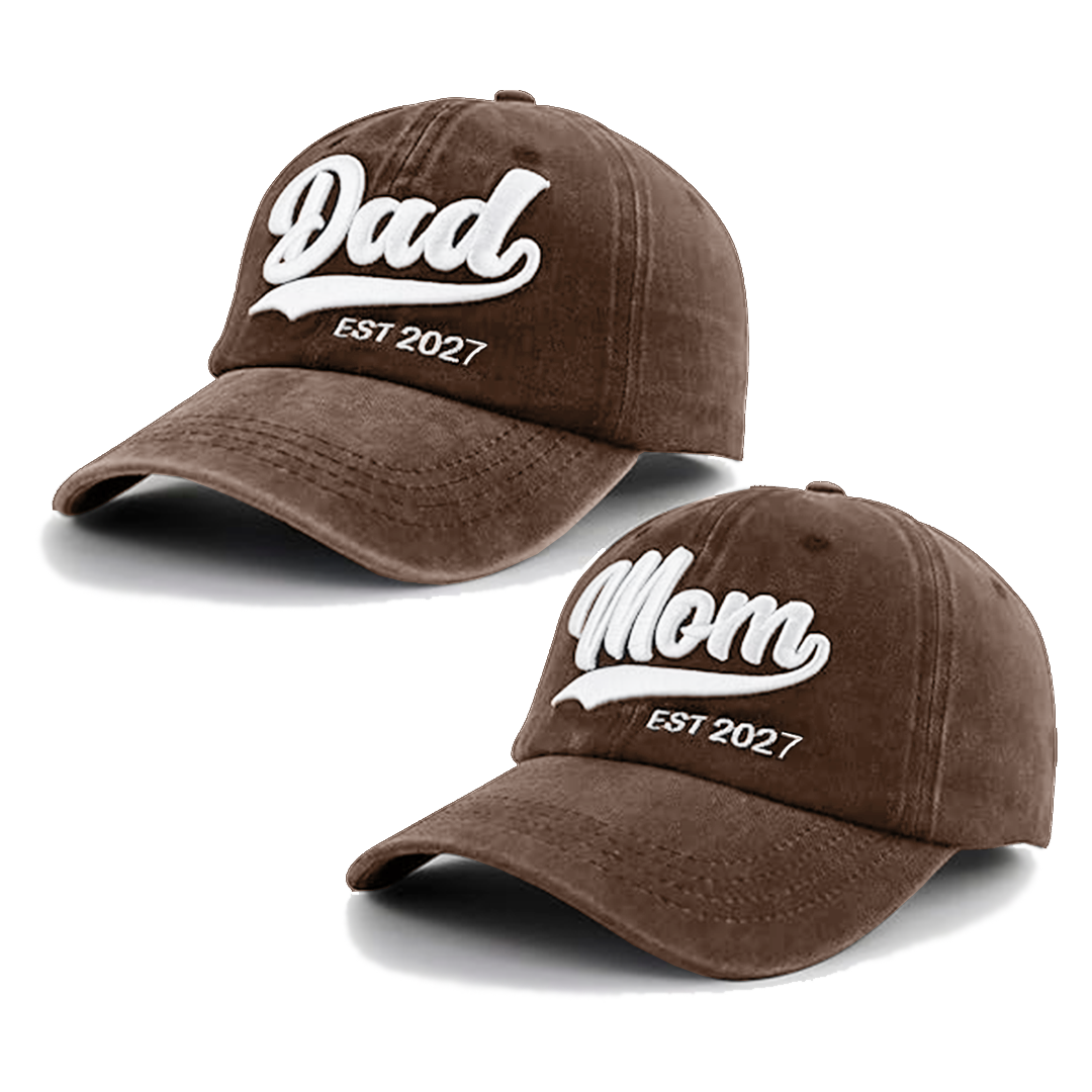 Gorras de Revelación Mom&Dad 2027 Marrón Deslavado