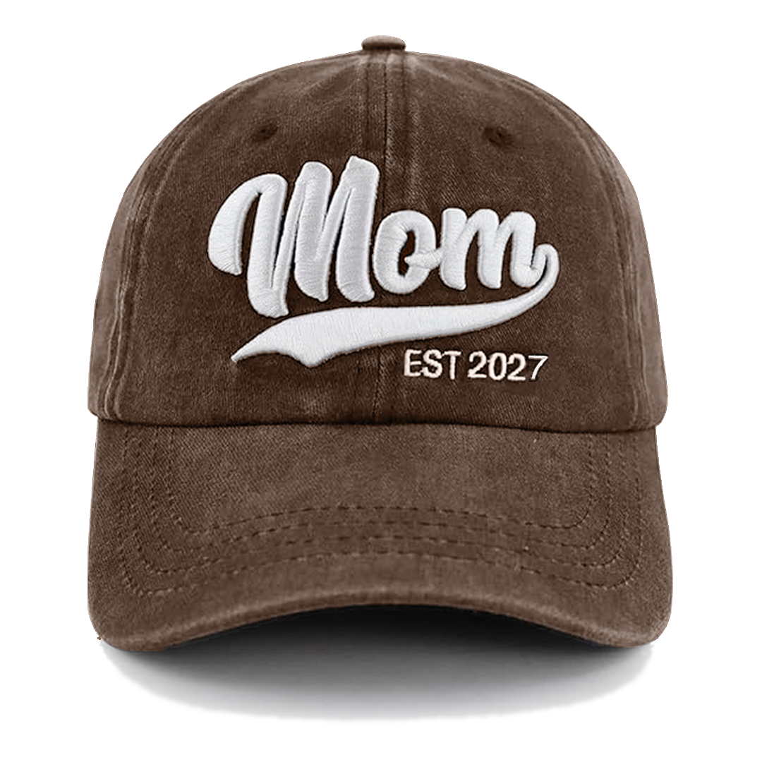 Gorras de Revelación Mom&Dad 2027 Marrón Deslavado
