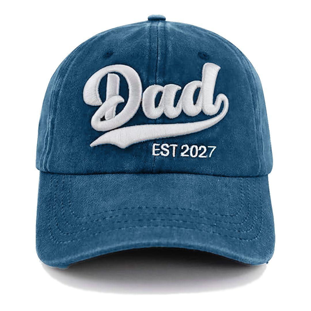 Gorras de Revelación Mom&Dad 2027 Marino Deslavado
