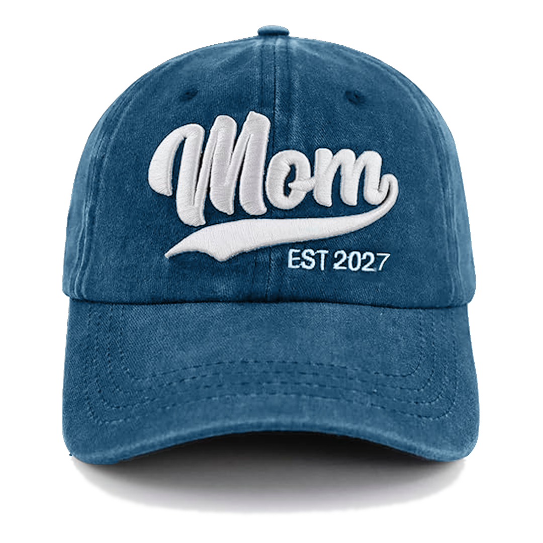 Gorras de Revelación Mom&Dad 2027 Marino Deslavado