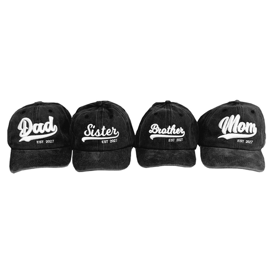 Kit 4 Gorras Dad, Mom, Brother, Sister 2027