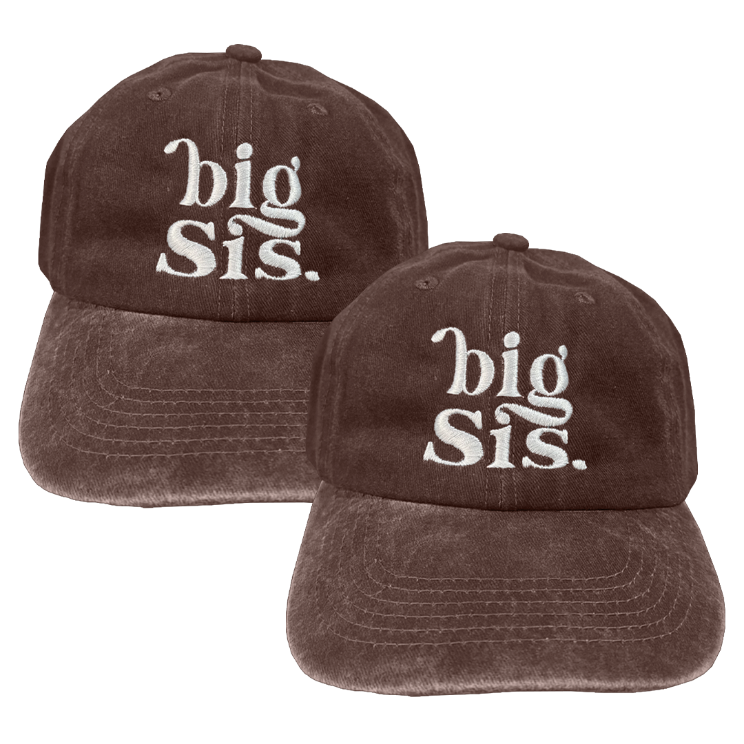 Kit 2 Gorras BigSis - Hermana Mayor Marrón
