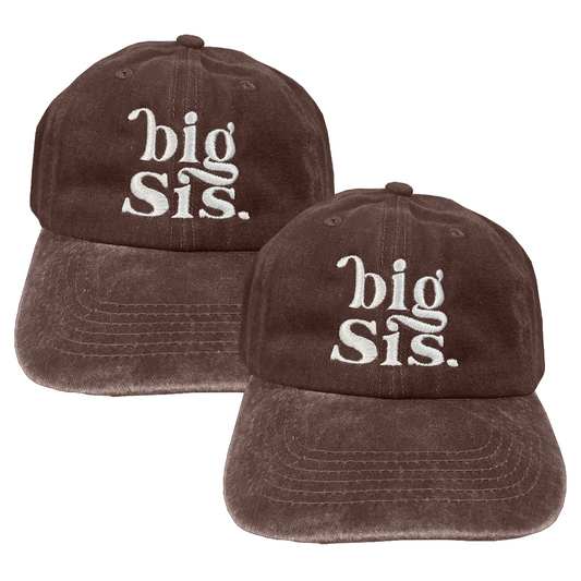 Kit 2 Gorras BigSis - Hermana Mayor Marrón