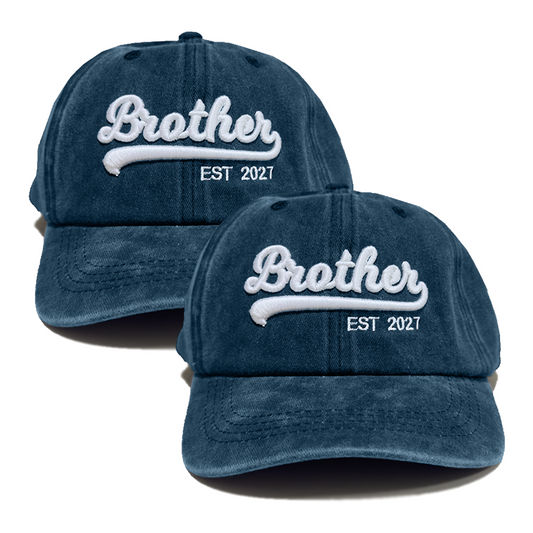 Kit 2 Gorras Brother Est.2027 Marino Deslavado
