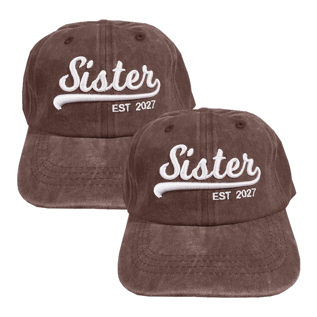 Kit 2 Gorras Sister Est.2027 Marrón