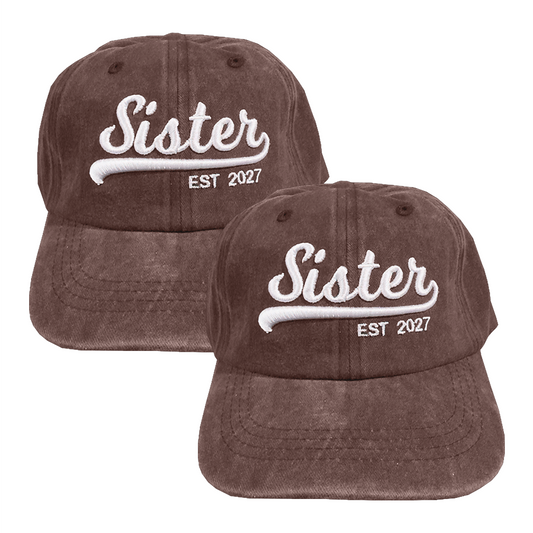 Kit 2 Gorras Sister Est.2027 Marrón
