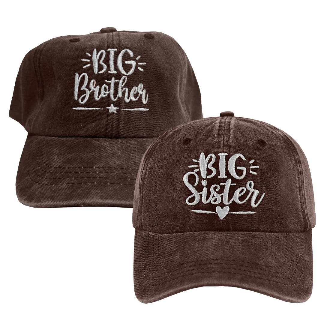 Kit 2 Gorras Big Brother, Big Sister Marrón