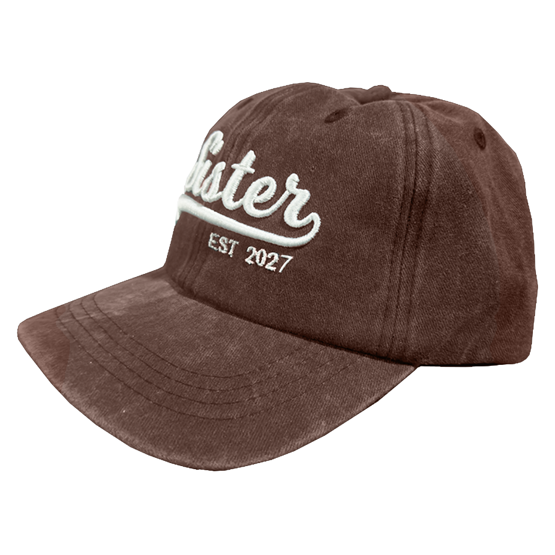 Gorra Hermana Mayor-Sister Est.2027 Marrón