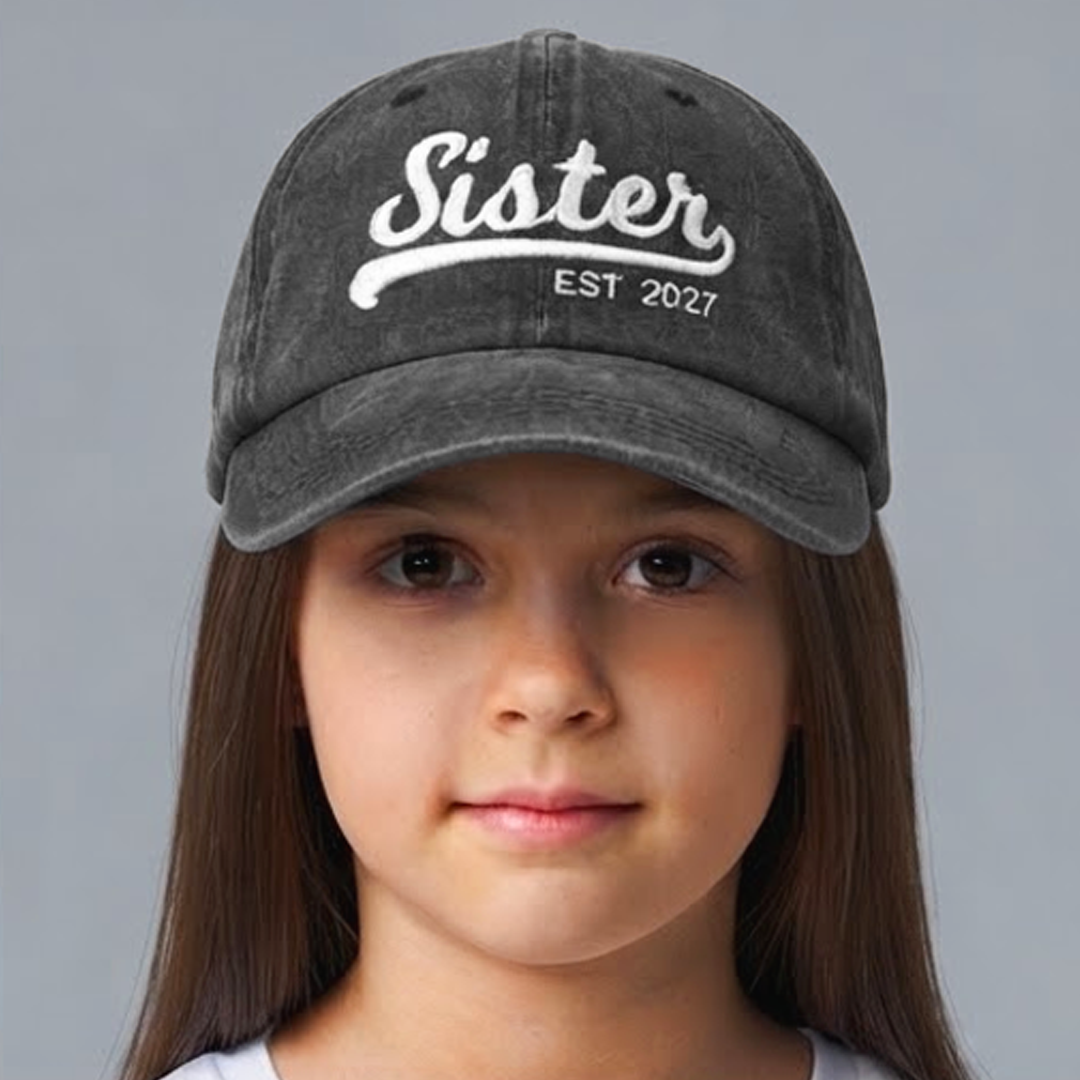 Kit 3 Gorras Mom, Dad, Sister Bordado 2027