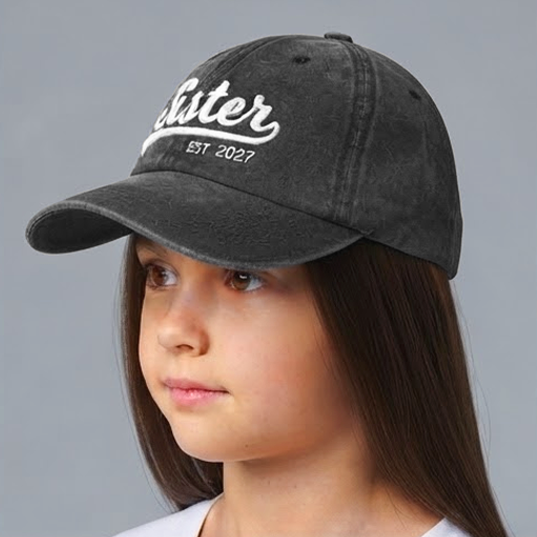 Kit 3 Gorras Mom, Dad, Sister Bordado 2027